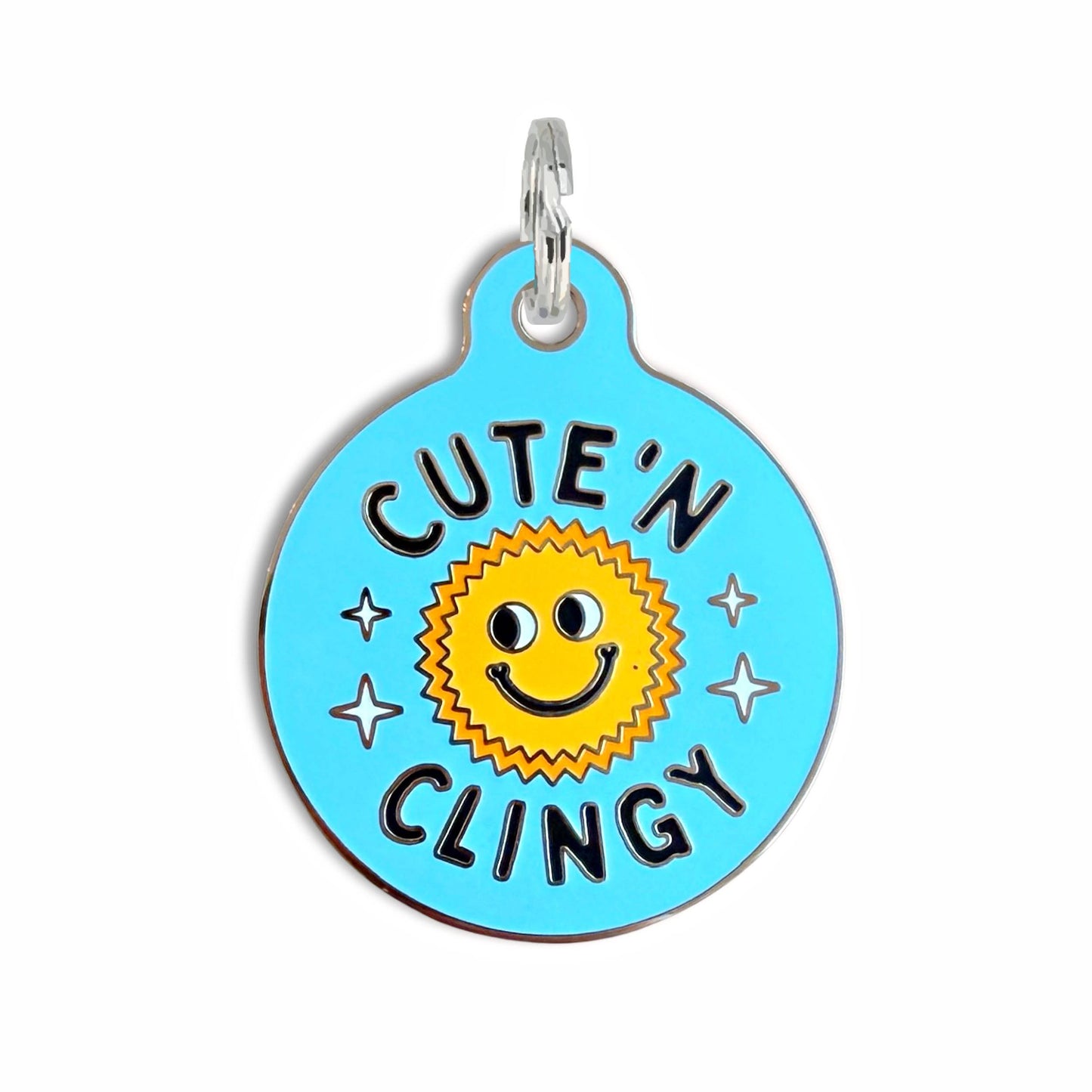 QR ID Tag - Cute N Clingy (Blue)