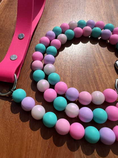 4' Signature Beaded Dog Leash - Iridescence