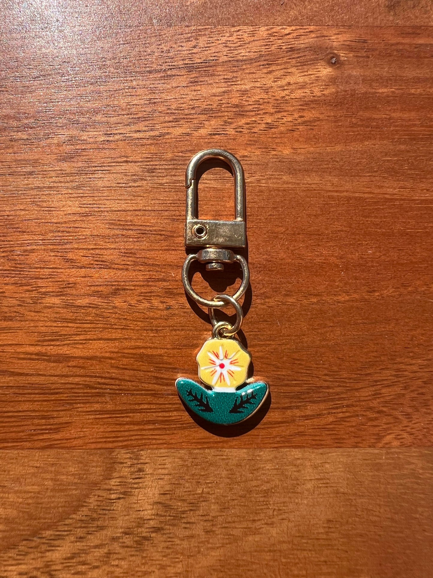 Collar Charm - Yellow Poppy