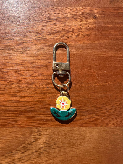 Collar Charm - Yellow Poppy