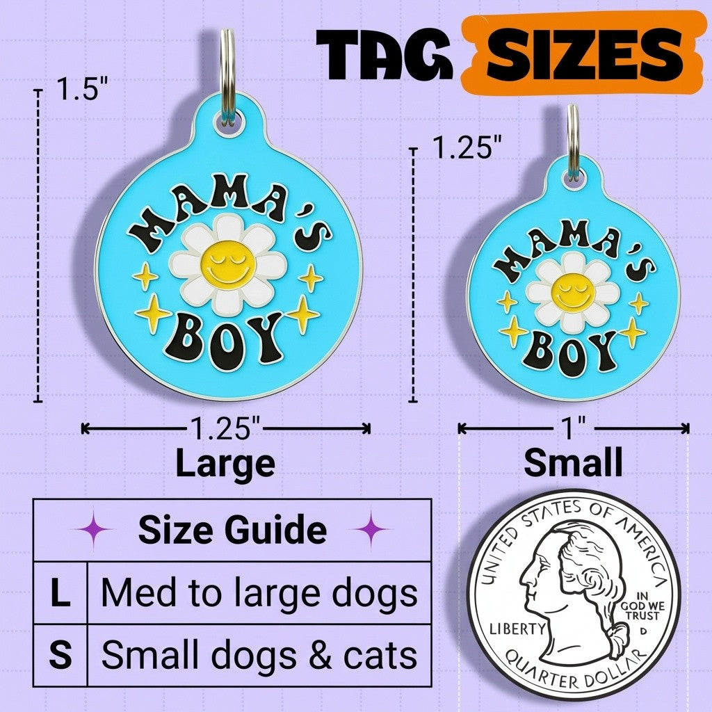 QR ID Tag - Mama's Boy