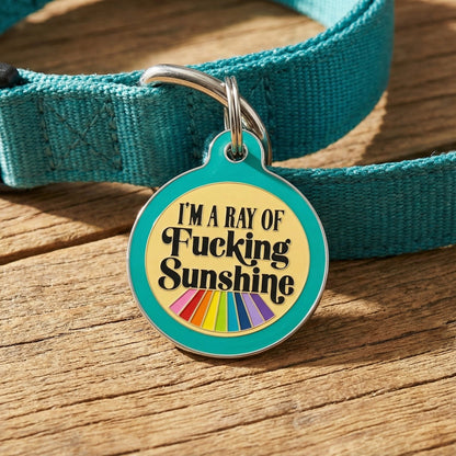QR ID Tag - I'm a Ray of Fucking Sunshine