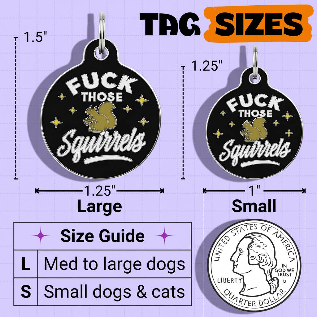 QR ID Tag - Fuck Those Squirrels