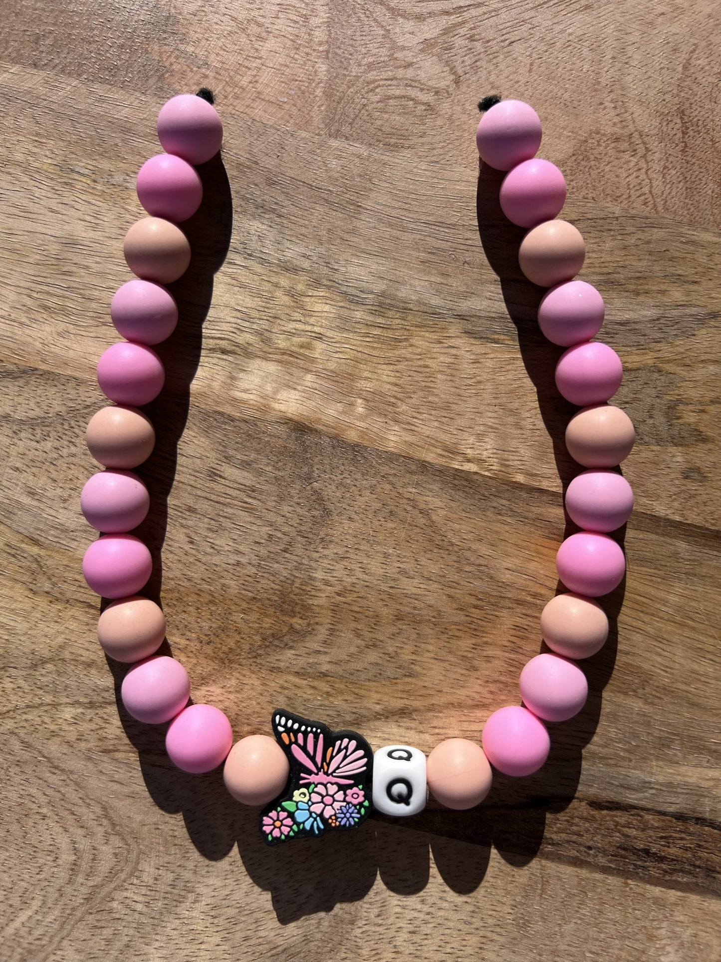 Blush Flutter Beaded Dog Collar Necklace