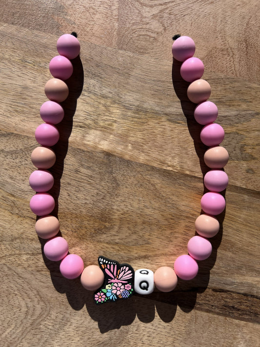 Blush Flutter Beaded Dog Collar Necklace