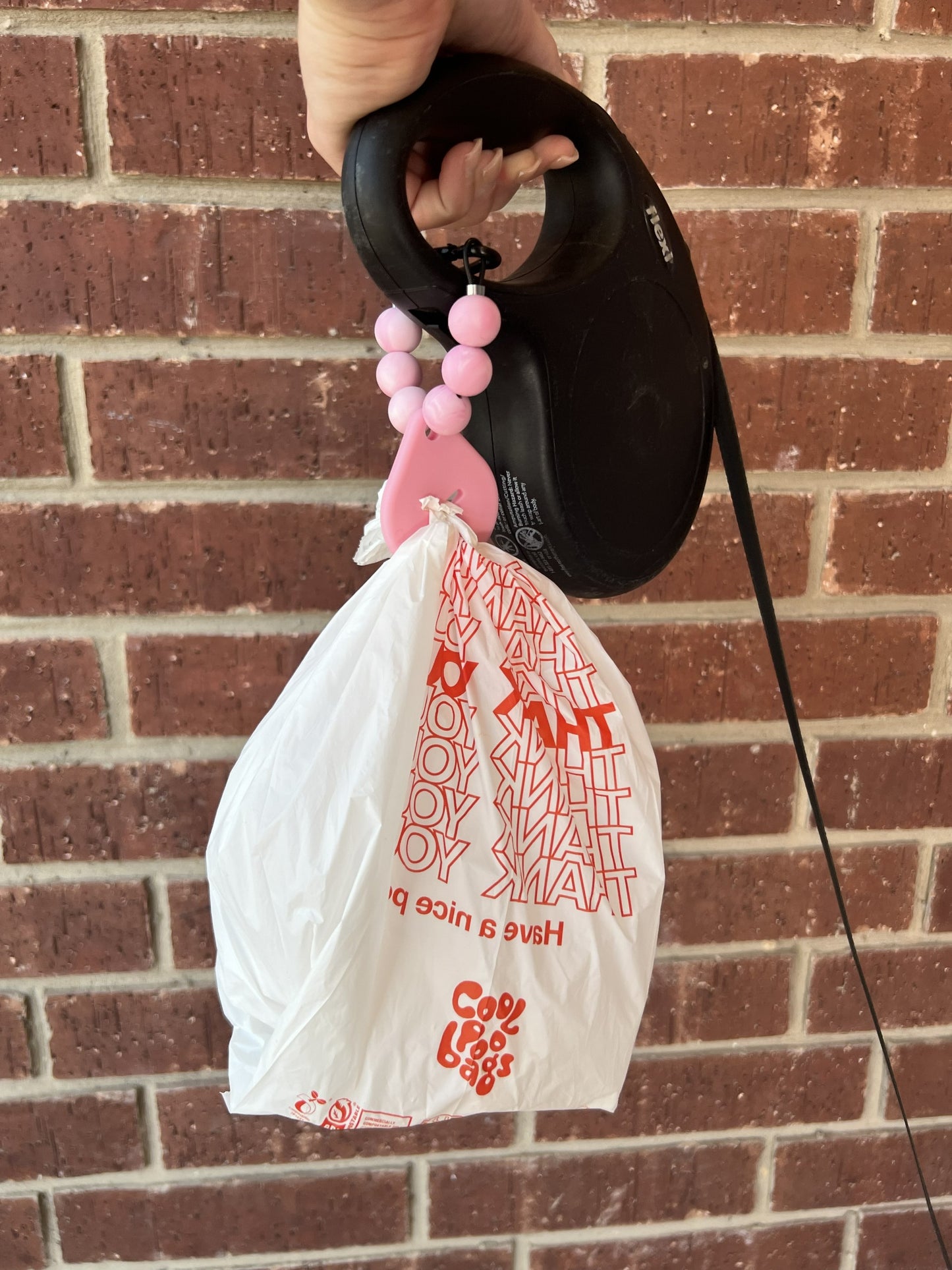 Beaded Dog Poop Carrier - Watermelon Sugar