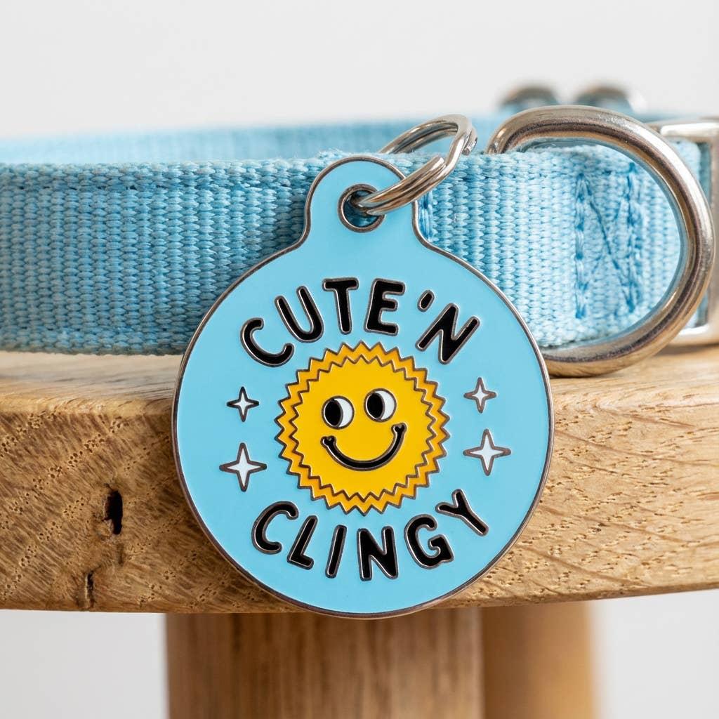QR ID Tag - Cute N Clingy (Blue)