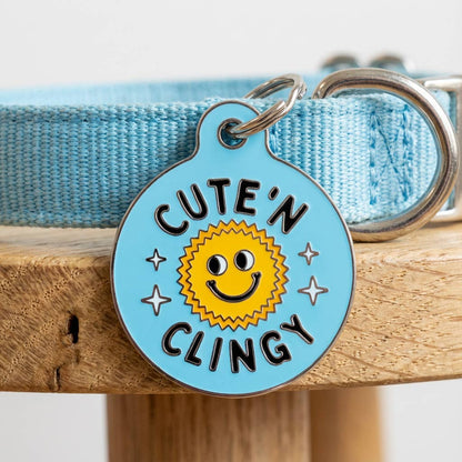 QR ID Tag - Cute N Clingy (Blue)