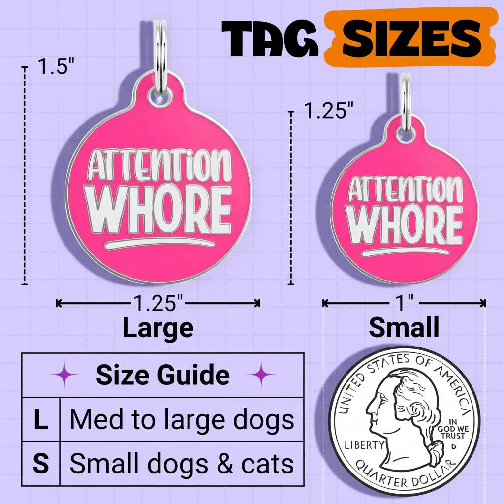 QR ID Tag - Attention Whore