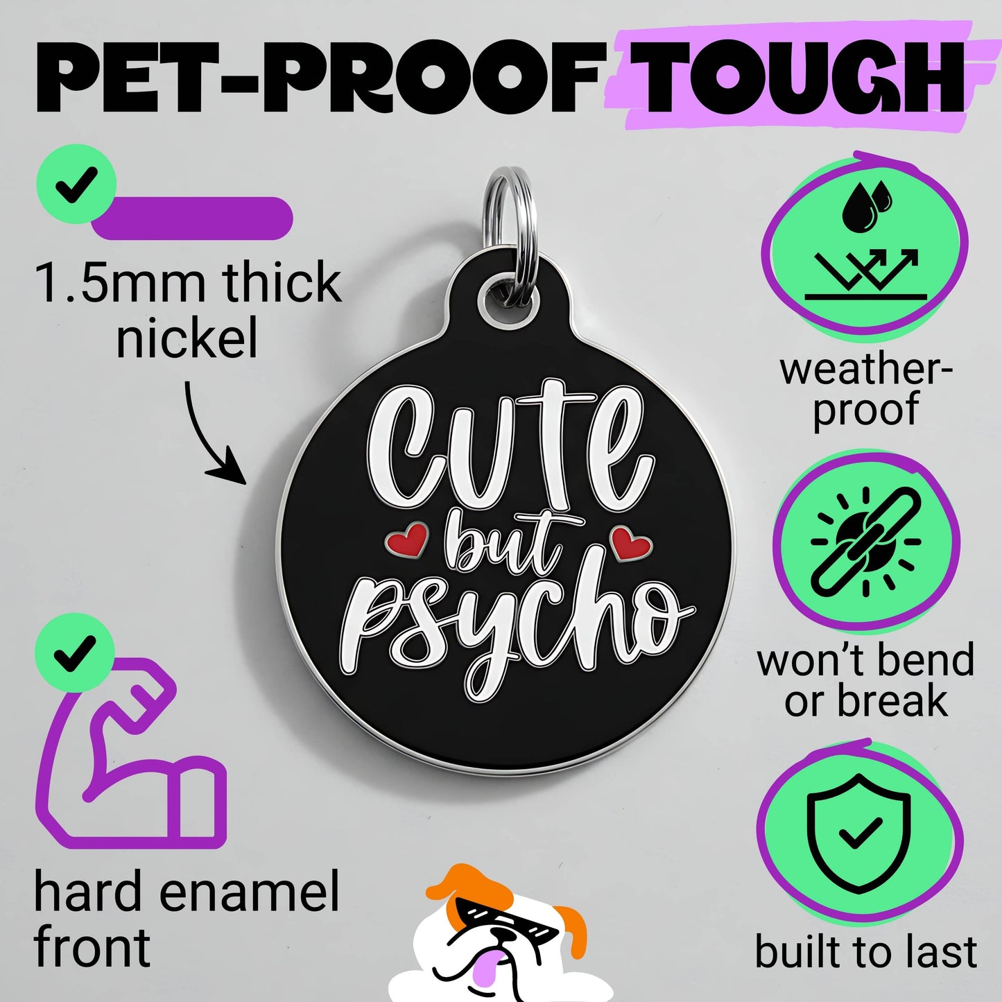 QR ID Tag - Cute but Psycho