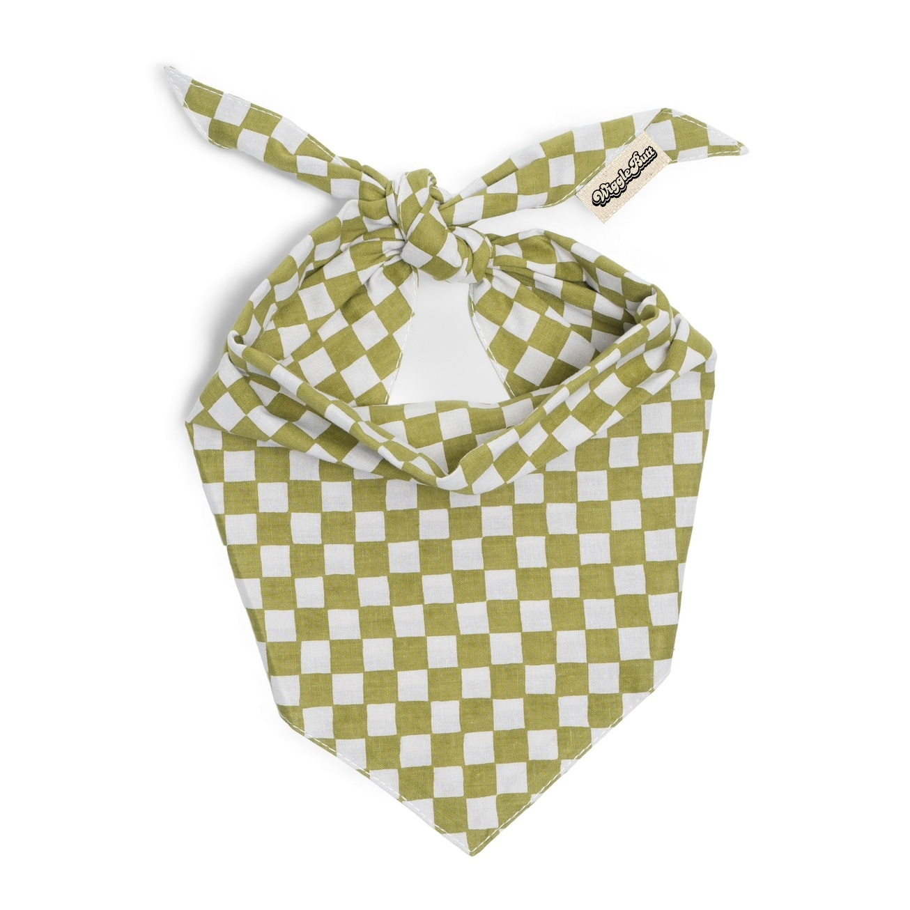 Matcha Check Dog Bandana