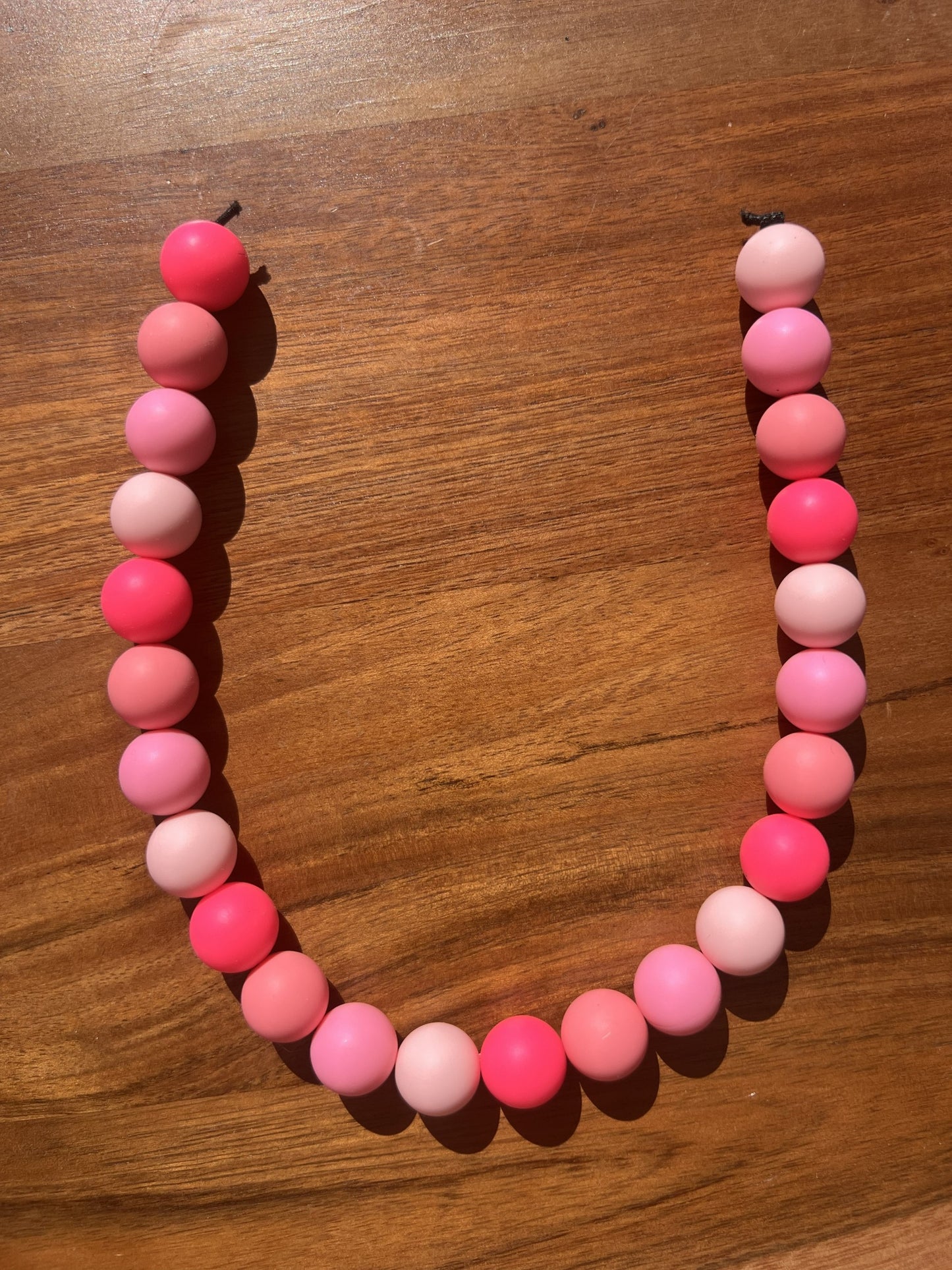 Hot Pink Pawty Beaded Dog Collar Necklace