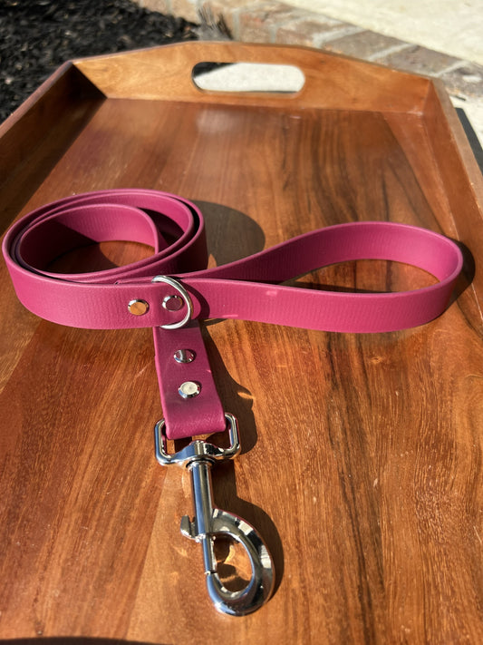 Wine Red Biothane Dog Leash