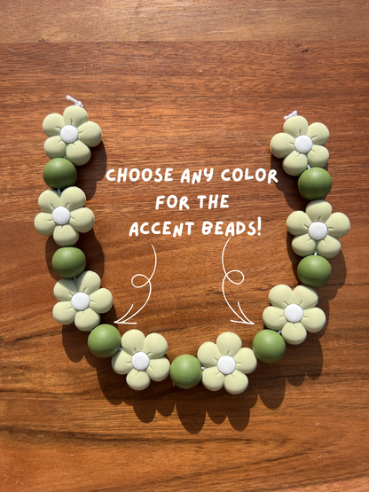 Lily Floral Beaded Dog Collar Necklace
