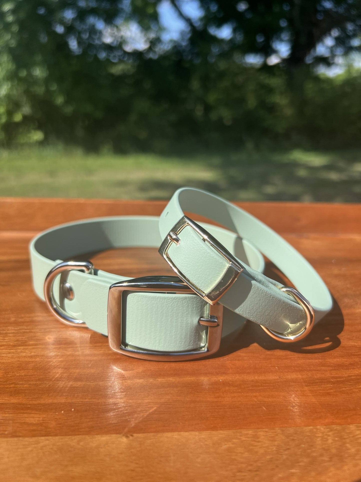 Sage Green Biothane Dog Collar