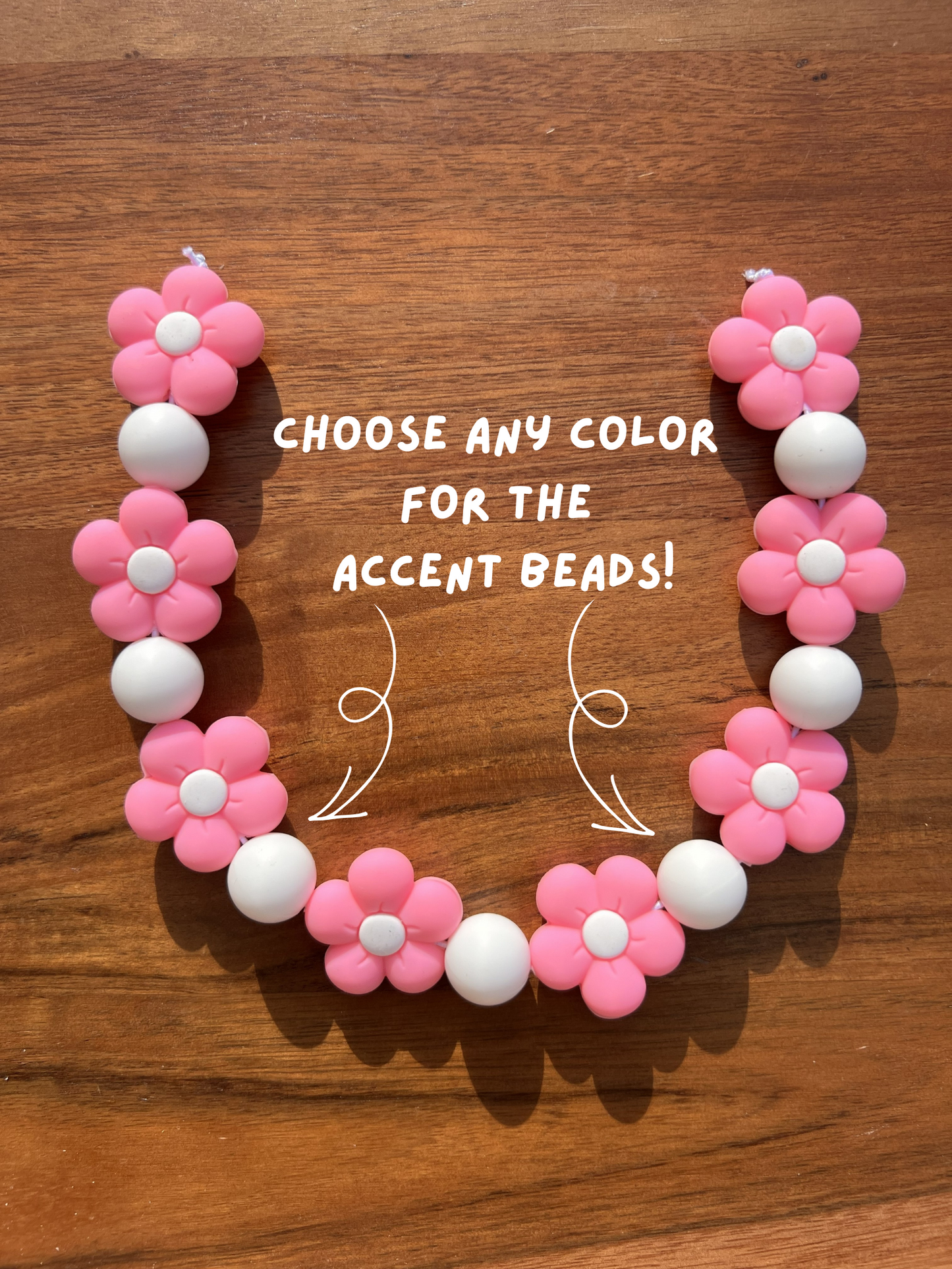 Peony Floral Beaded Dog Collar Necklace