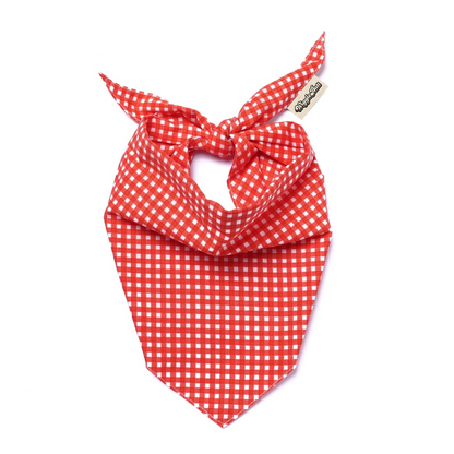 Red Gingham Dog Bandana