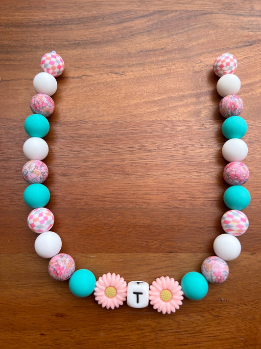 Picnic Blooms Beaded Dog Collar Necklace