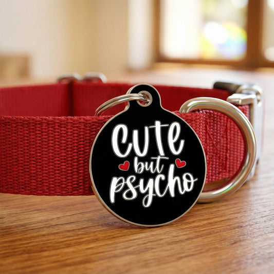 QR ID Tag - Cute but Psycho