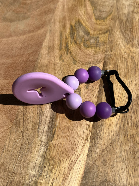 Beaded Dog Poop Carrier - Purple