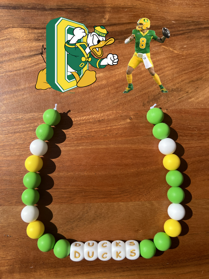 Oregon Ducks Beaded Dog Collar Necklace